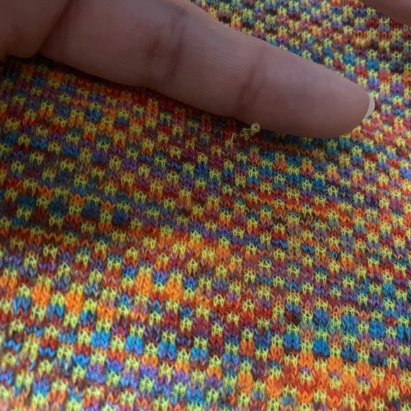 Free People Sunny Days Orange Turtleneck Sweater Top. Size L - Picture 8 of 8